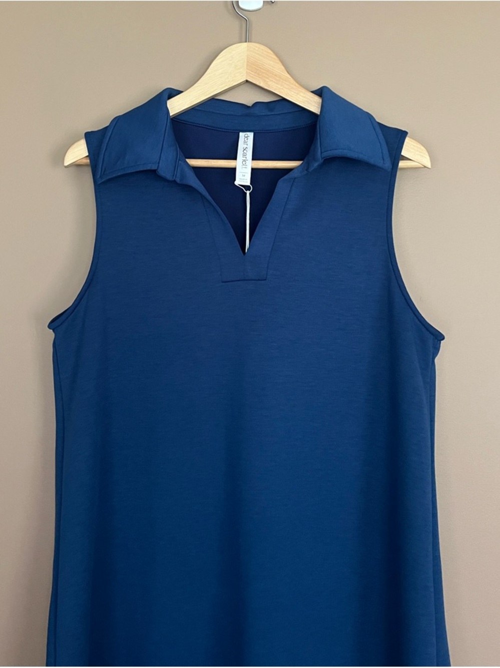 {Dear Scarlett} Cruise Sleeveless Travel Dress in Blue - Womens Medium - NWT - Picture 3 of 11